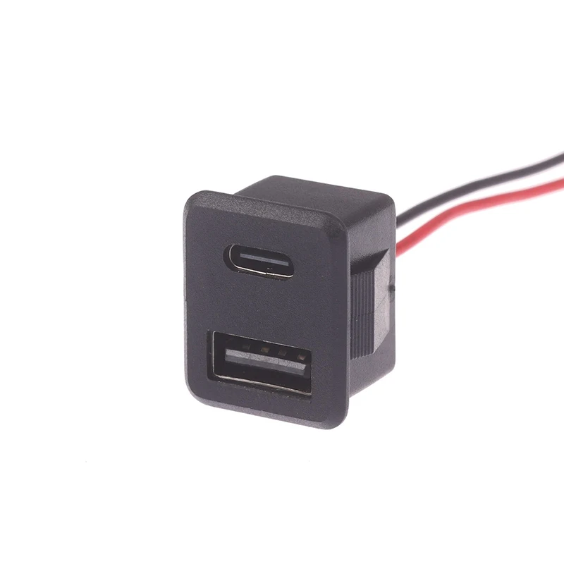 1 шт., двухслойная Usb-розетка с разъемом типа C и разъемом типа «мама»