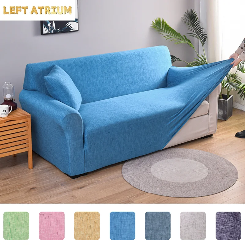 1/2/3/4 Seats String Print Couch Cover Stretch Corner Sofa Covers L Shaped Sofa Slip Cover Protector Bench Cover Thin Fabric