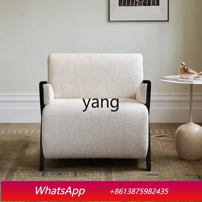 

LTT retro chenille cute single casual fabric sofa chair living room stool