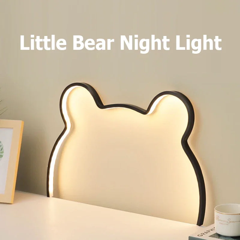 

Nordic Children's Room Light Creative LED Bear Light Internet Red Nightlight USB Plug in Living Room and Study Wall Light