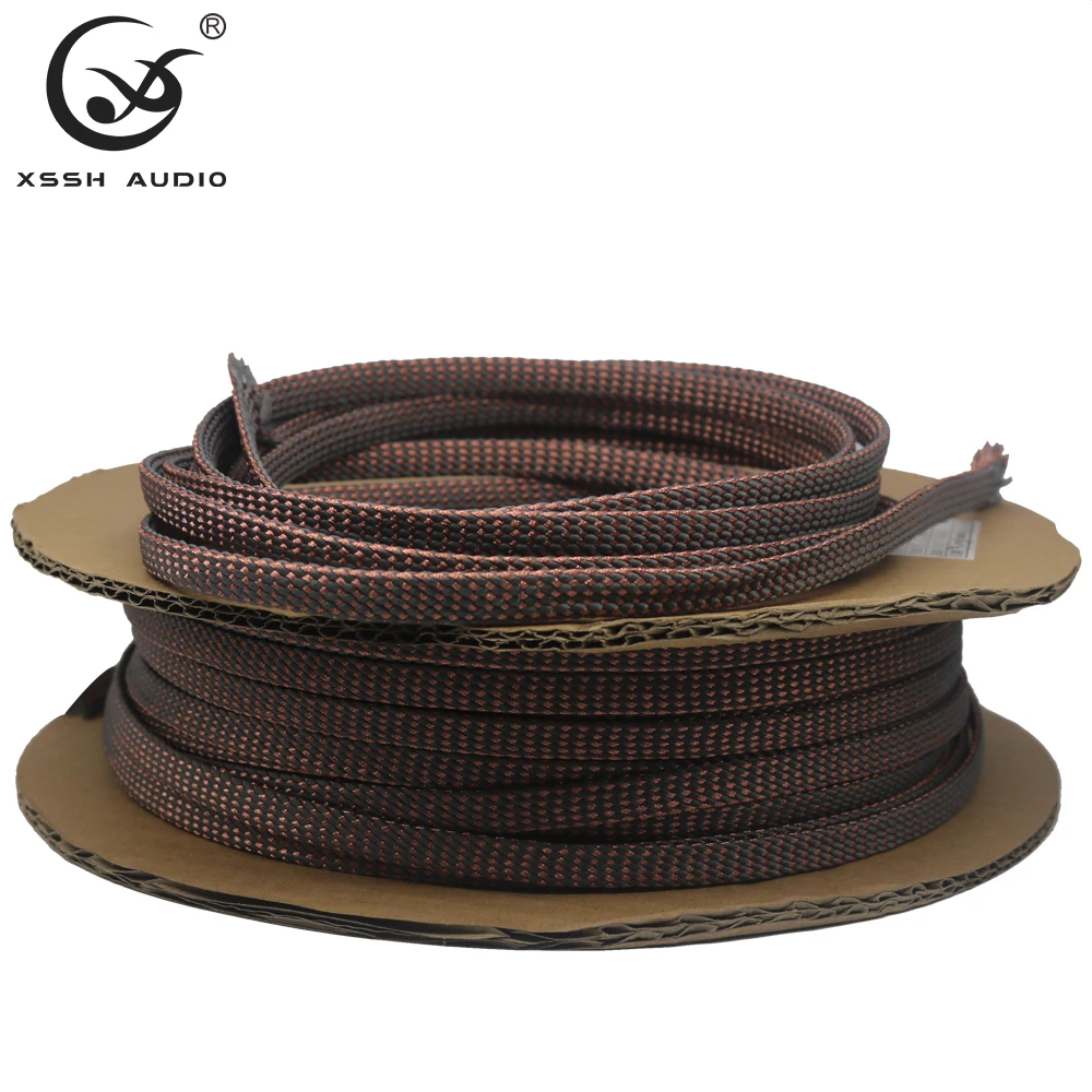 Industrial Grade Grey PPS Braided Mesh Sleeve Flame Retardant Abrasion Resistant Expandable Cable Sleeve Electric Wire Harness