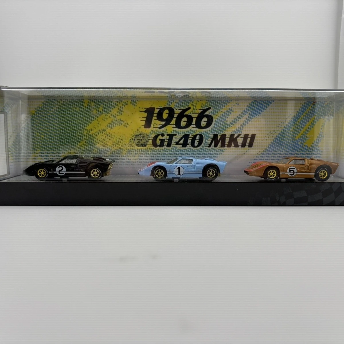1:64 1966 GT40 MKII 3pcs Diecast Car Model Set Collectible Racing Vehicle