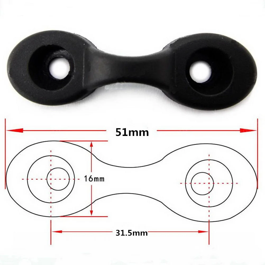 

10Pcs Kayak Eye Loops Pad Eye Canoe Deck Loops Tie Down Rigging Accessories 51x8x12mm Universal Kayak Accessory