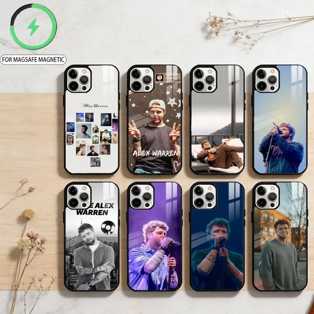 

Singer A-Alex W-Warren Phone Case For iPhone17,16,15,14,13,12,11 Plus,Pro Max Magnetic For Magsafe Wireless Charging