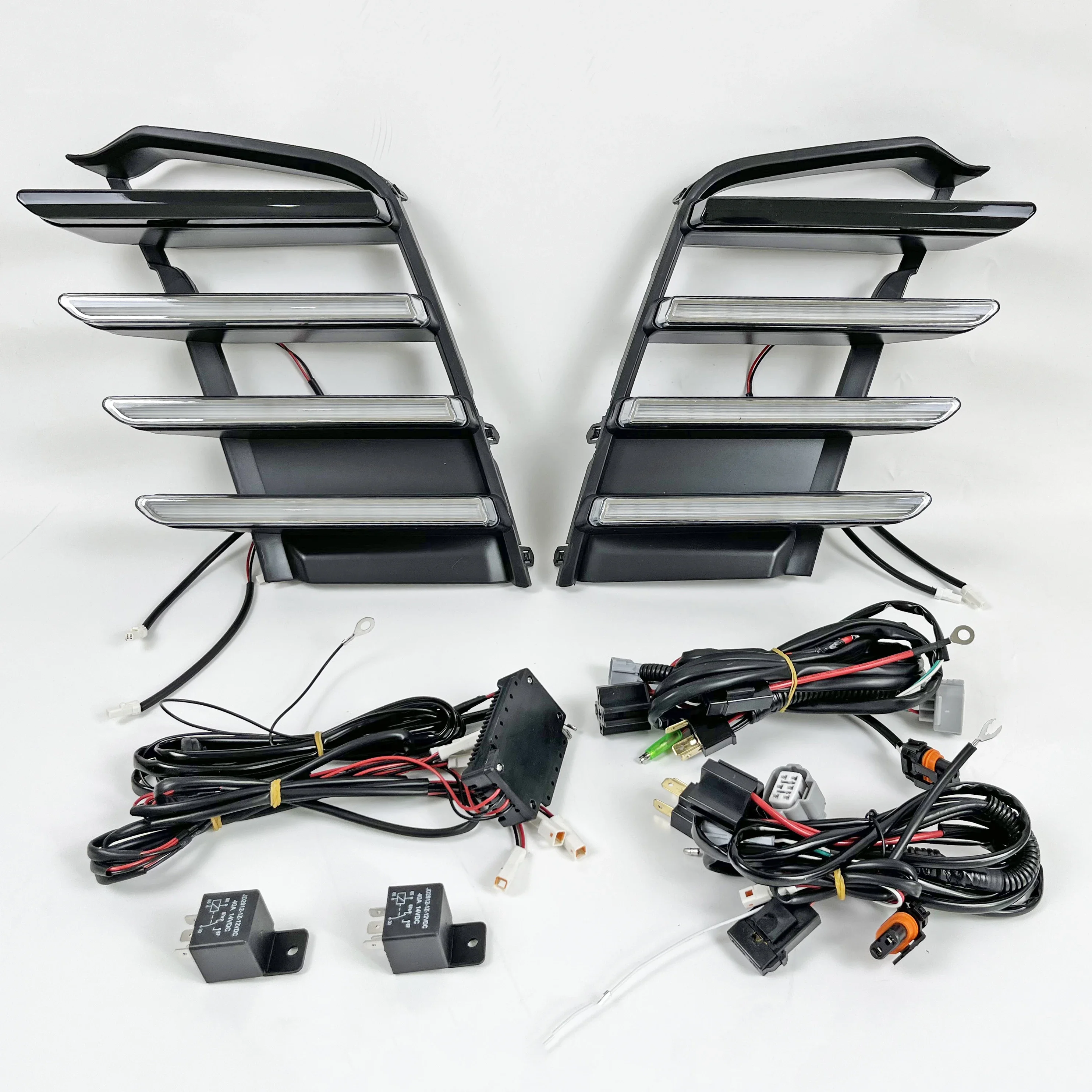 LC300 2pcs LED Front Bumper Grille Lamp Daytime Running Light  For Toy ota Land Cruiser 300 Accessories 2021 2022