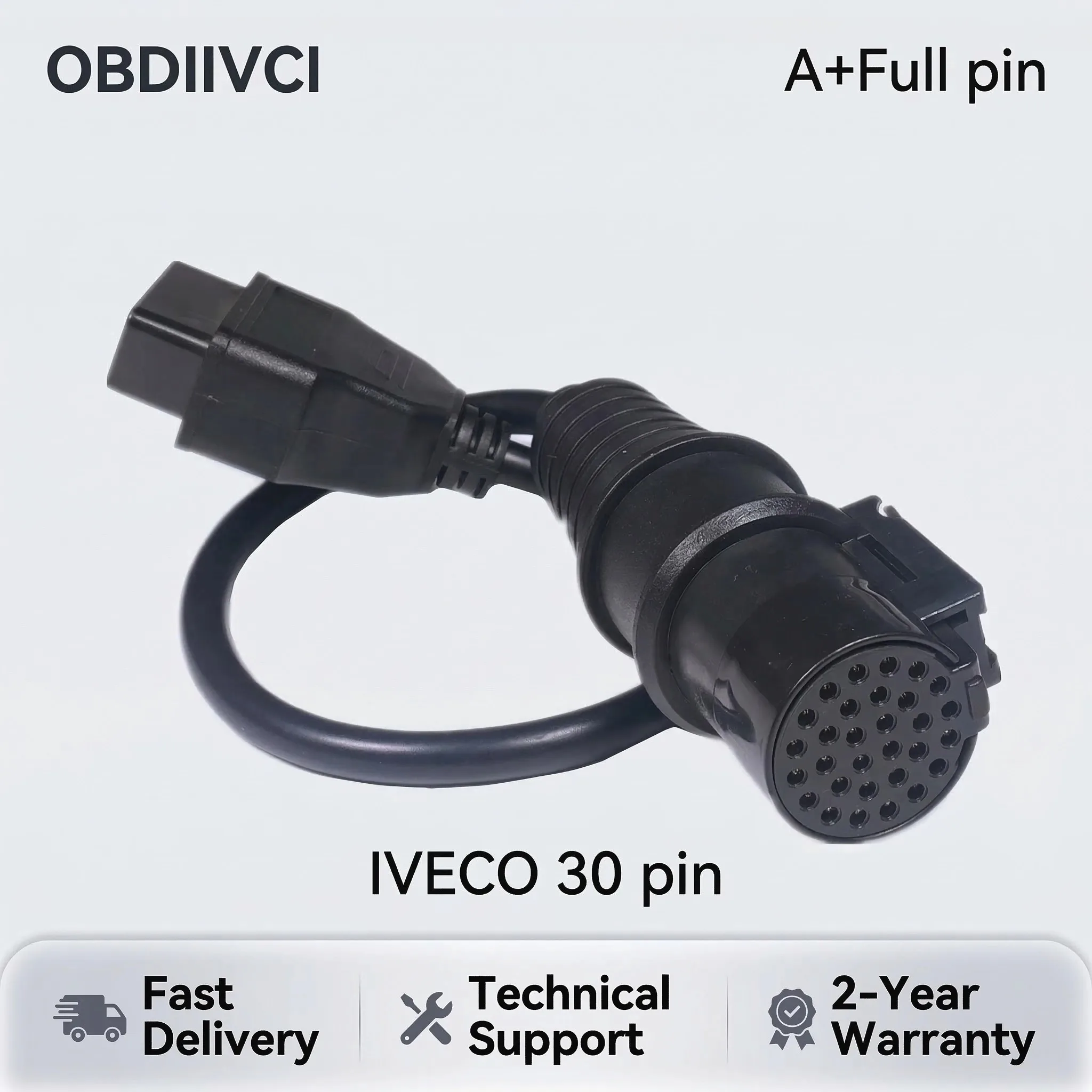 For IVECO 30Pin to 16Pin Adapter Cable Female Truck OBD2 Cable OBDii Connector For IVECO 30 pin to OBD2 16 pin