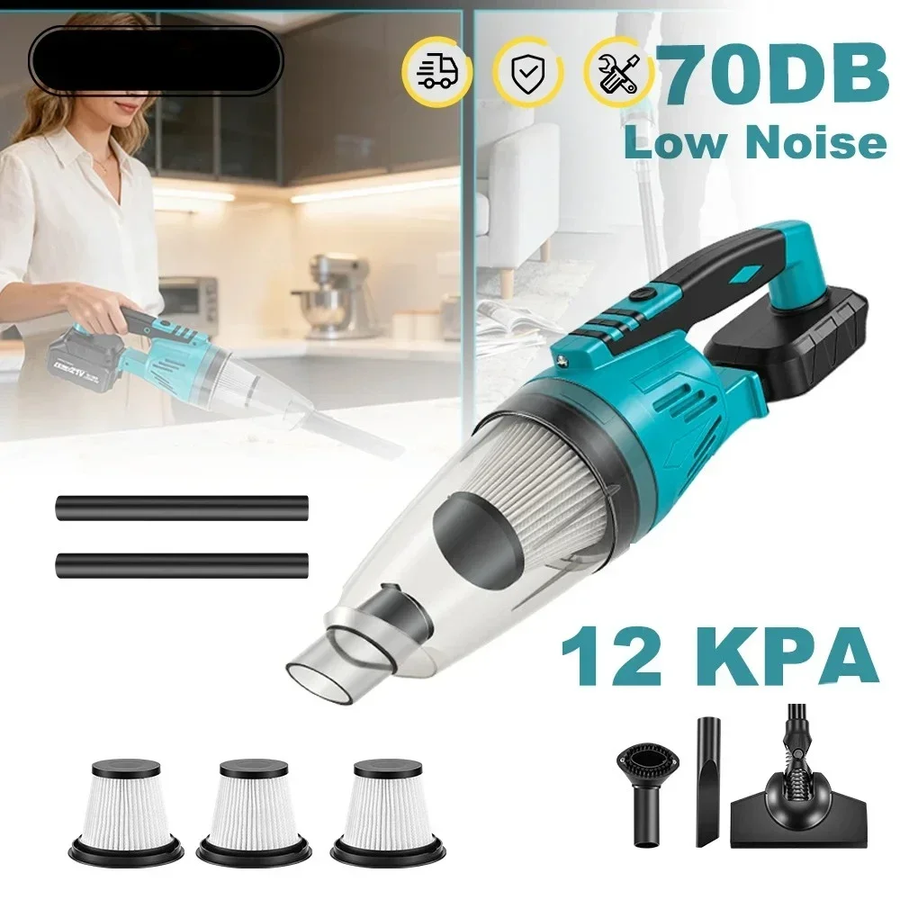 1500W 12KPA Handheld Electric Vacuum Cleaner 4 IN 1 Wireless Vacuum Home Car Cleaning Tools with 3pcs Filter For Makita Battery