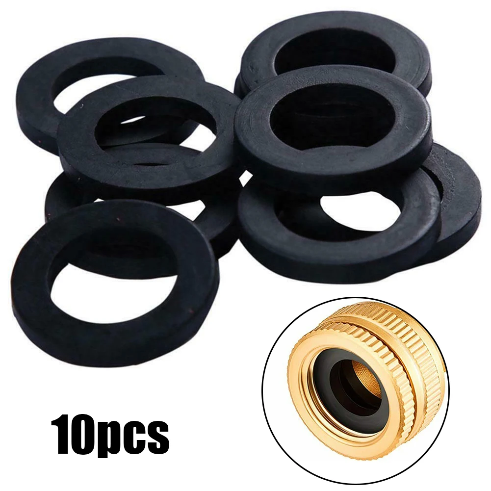 10PCS Black Rubber O Rings Replacement Shower Hose Seal Rubber Washers 1/2inch Pipe Bathroom Tap Washers Half Inch