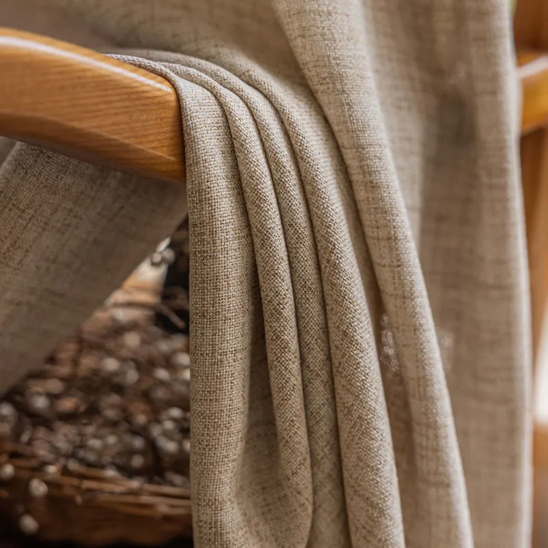 1/2 لوحة من الكتان على الطراز الياباني ستارة شاش شبه شفافة غزل كتان قوس قزح ستارة غرفة نوم للشرفة مصنوعة من القطن والكتان