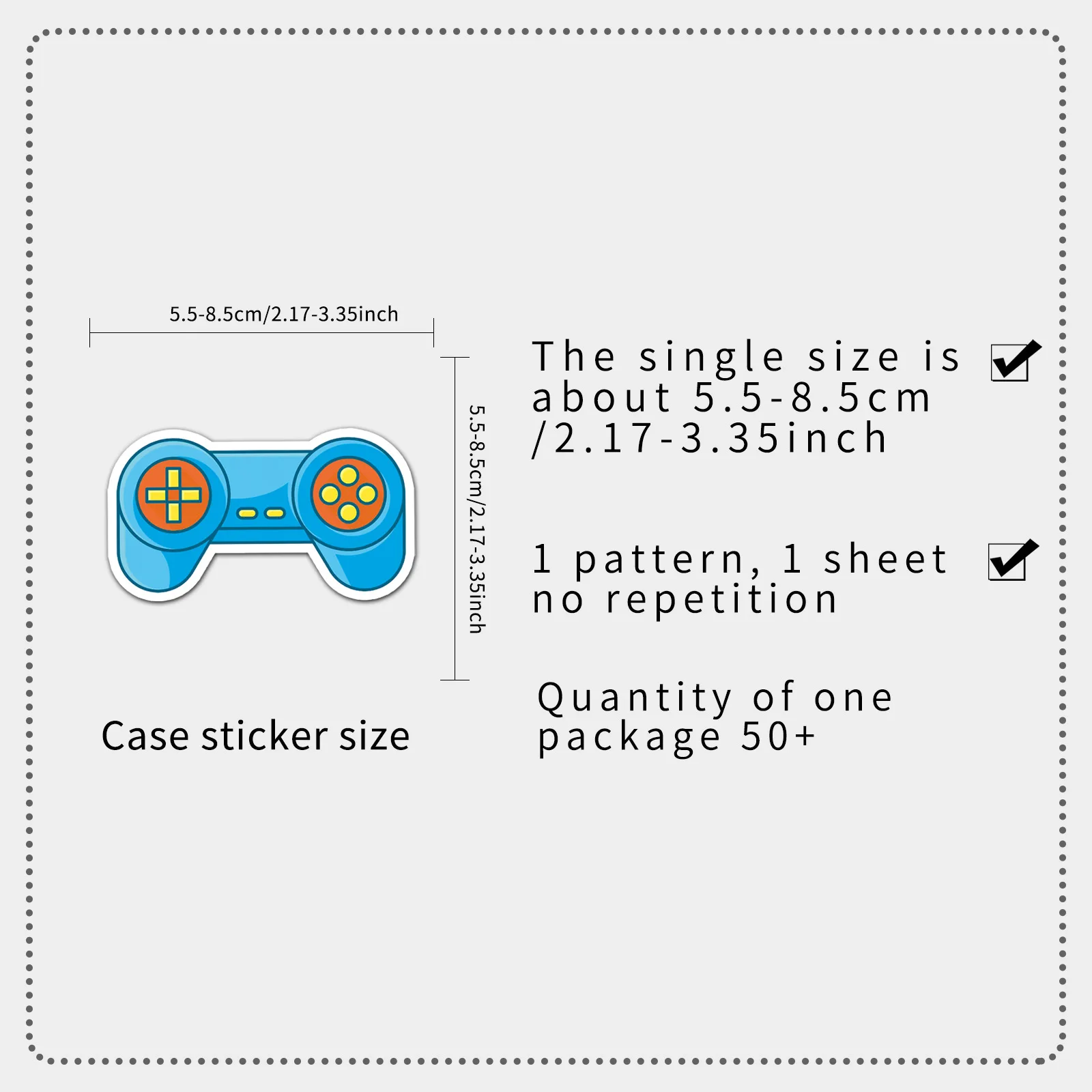 50 Pcs Game Controller Graffiti Stickers Trendy Creative Waterproof Vinyl Decals for Skateboard Luggage Laptop Phone Case Gift