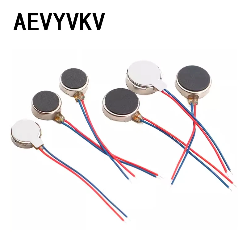 DC 3V 3.7V 8mm/10mm 0820 0827 0834 1027 1030 1034 Round Thin Vibration Motor Button Coin Vibrating Motor Vibrator Phone Massager