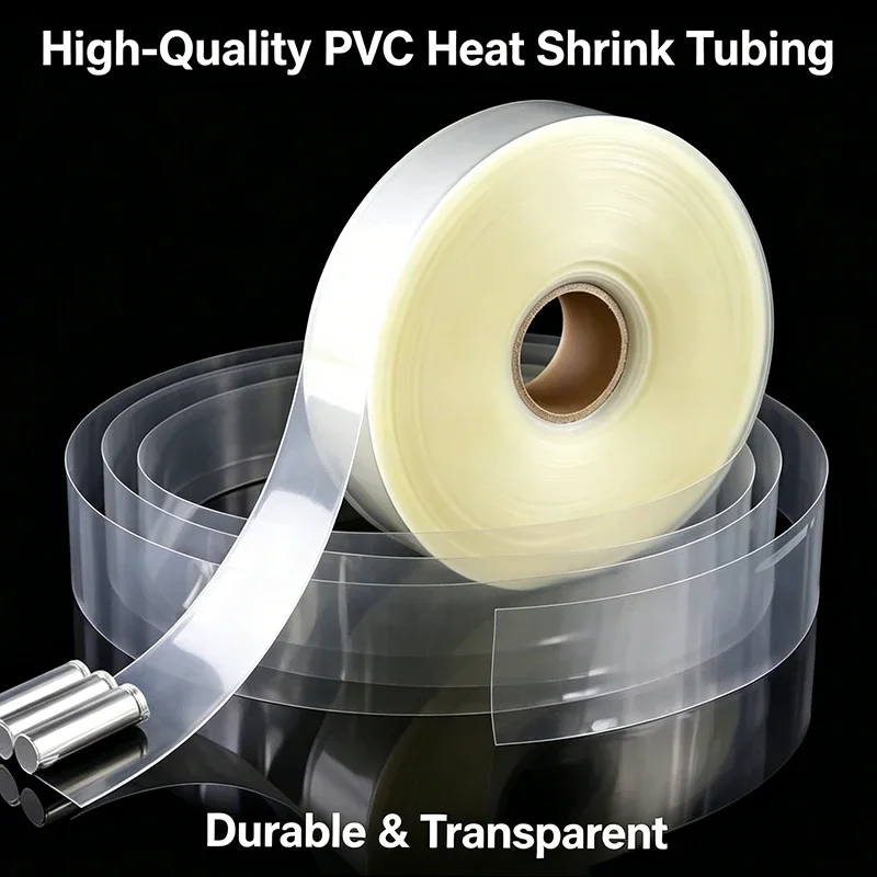 1M~10M PVC Heat Shrink Tubing Width 160mm~260mm Dust Proof Anti-Corrosion Insulation Film for Lithium Battery Packs