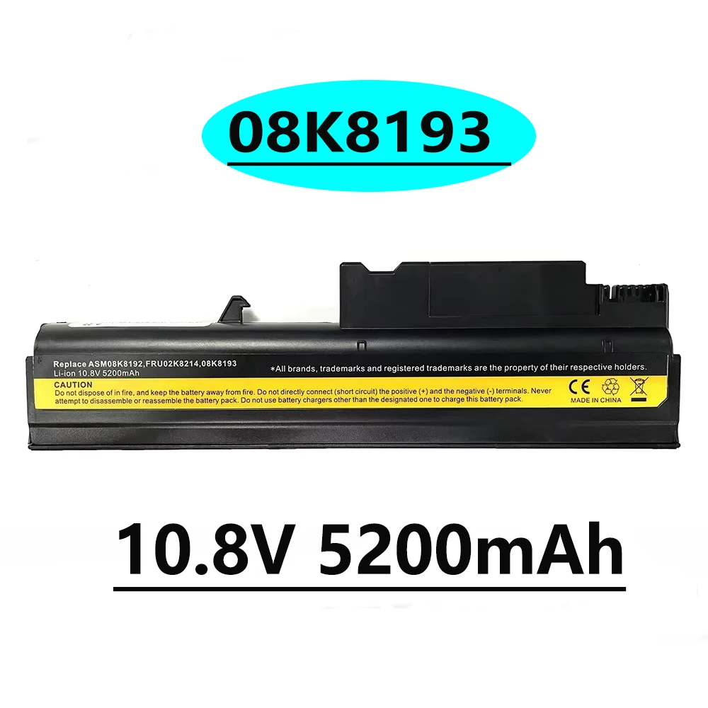 08K8192 08K8193 ASM08K8192 10.8V 5200mAh Laptop Battery For Lenovo ThinkPad T40 T40P T41 T40P T42 R50 R50E R51 R51E R50P Series