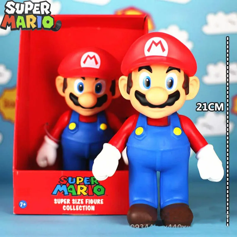 

23cm Super Mary Series Action Figure Mario Bros Luigi Bowser Anime Model Doll Toys Collection Ornament Children Birthday Gifts