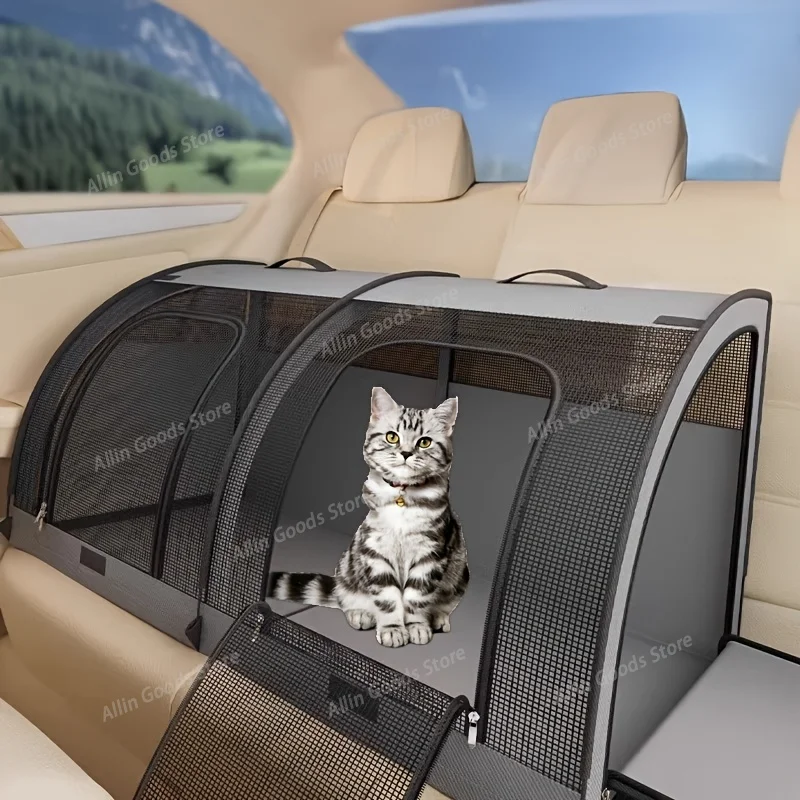 Portable Car Dog Bed Four Season Universal Travel Dog Crate Safe Rest Nest For Medium & Small Dogs Road Trip Outdoor Use
