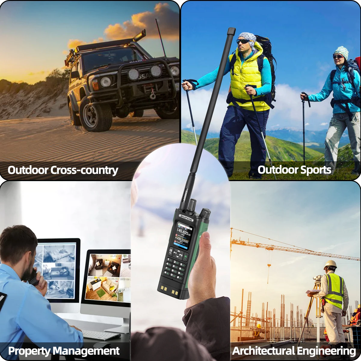 ABBREE CS التكتيكية اسلكية تخاطب هوائي ثنائي النطاق SMA-أنثى هوائي قابل للطي ل Baofeng UV-32 DM-32 UV-21 PRO V2 هام راديو