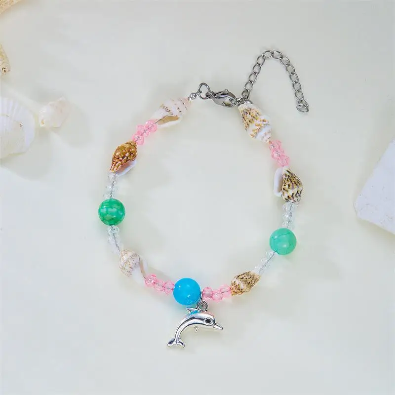 نجم البحر سوار للنساء الاتجاه الجديد شل مطرز سوار الفتيات الصيف الشاطئ مجوهرات السفر هدية