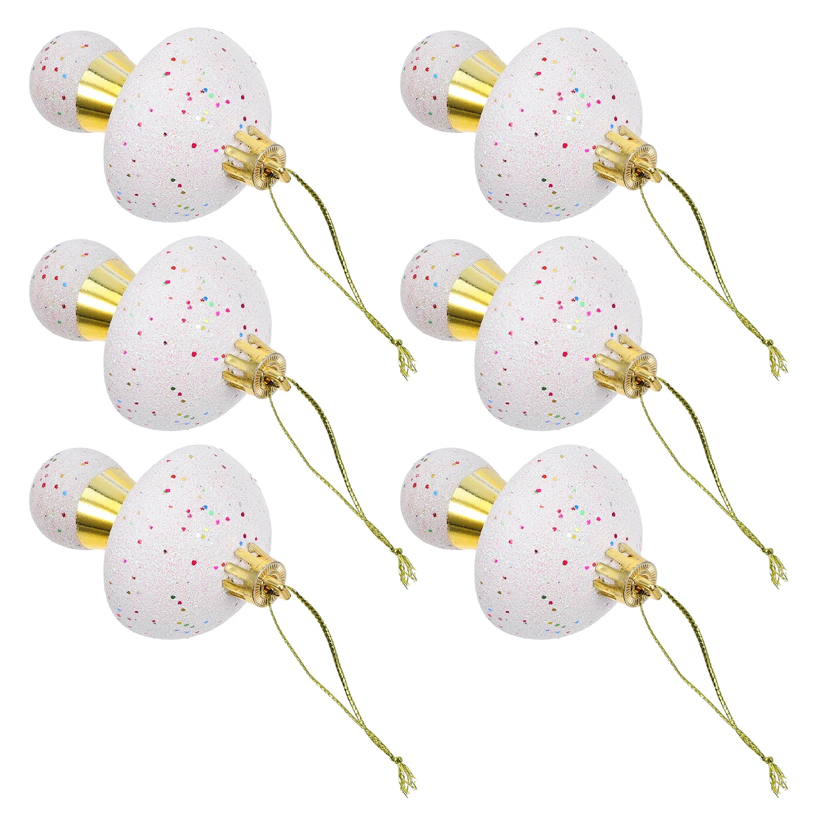 

6Pcs Gold Mushroom Xmas Hanging Ornaments Christmas Tree Decor Holiday Pendant Party Supplies Mushroom Hanging Ornaments