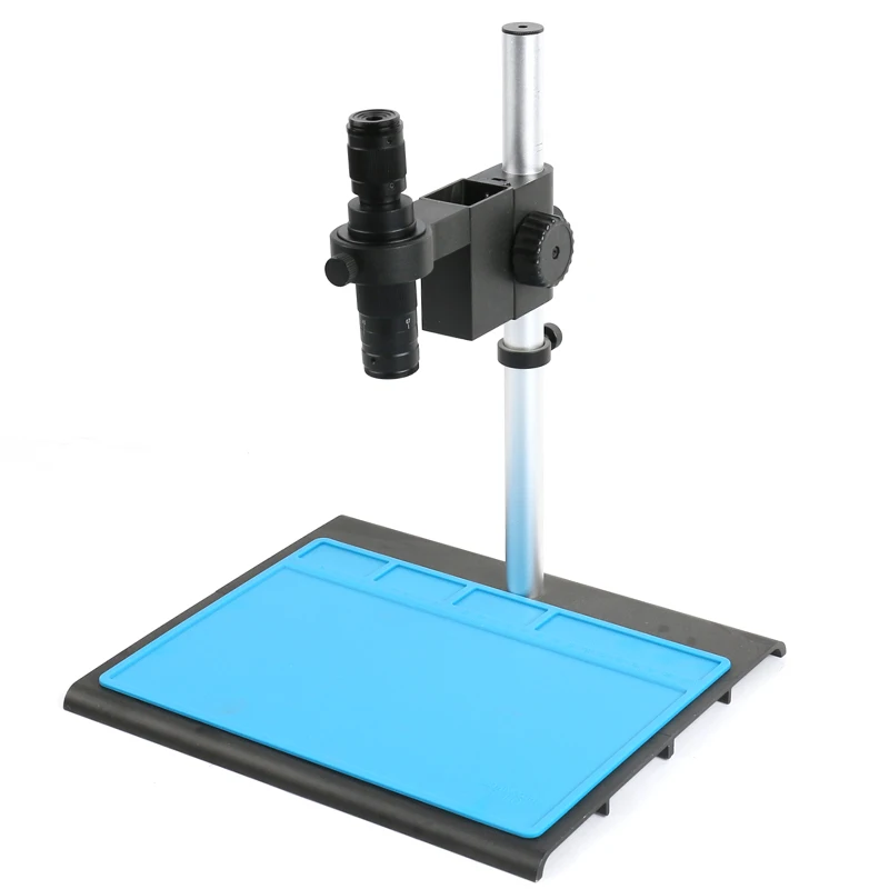 LAB Industry Zoom Monocular Optical 150X Parfocal C Mount Lens + 40mm Microscope Camera Table Lift Stand Holder Bracket Fixture