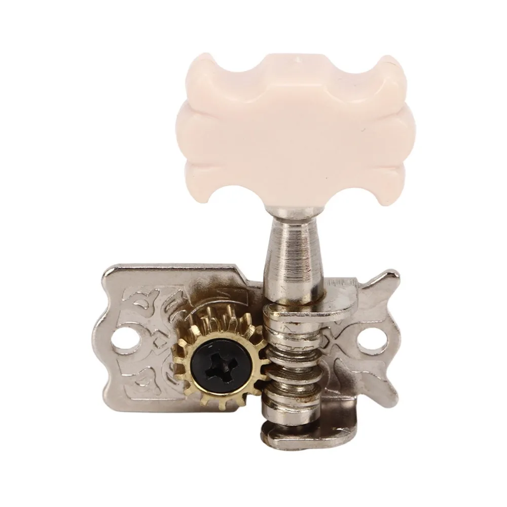 Ivory White Classical Guitar Tuning Pegs Plastic+Metal 3L3R Configuration Guitar Tuner Pegs Single Hole Guitar Tuning Keys