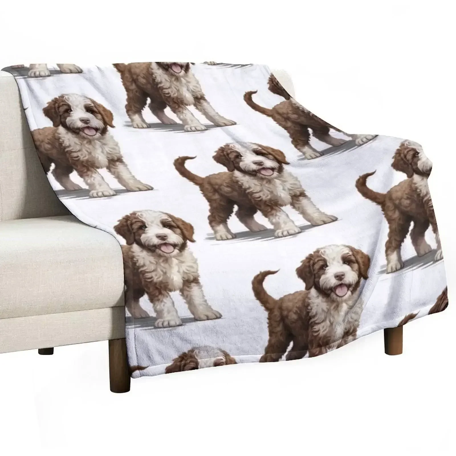 Lagotto Romagnolo dog Throw Blanket Vintage Extra Large Throw For Baby Plaid on the sofa Heavy Custom Blankets