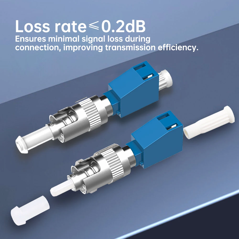 ZoeRax ST Male to LC Female UPC Simplex Optical Fiber Connector Adapter For FTTH Red Light Pen OTDR Optical Power Meter Coupler