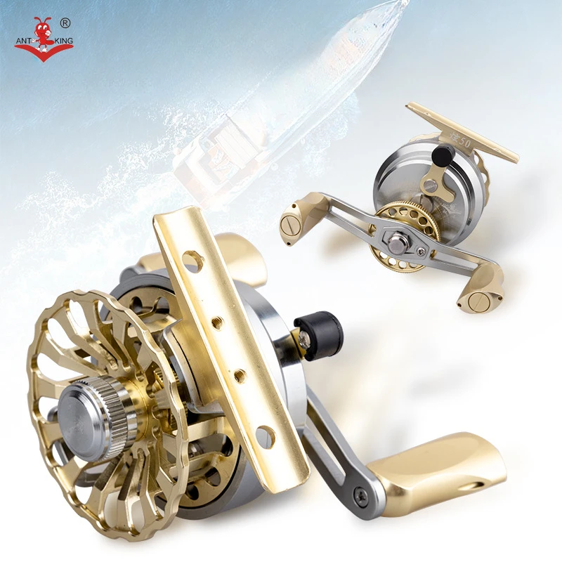 

ANTKING Raft Fishing Ice Fishing Wheel All Aluminum Alloy Main Line Wheel Hollow-out Line Cup High-speed Than Ice Fishing Wheel