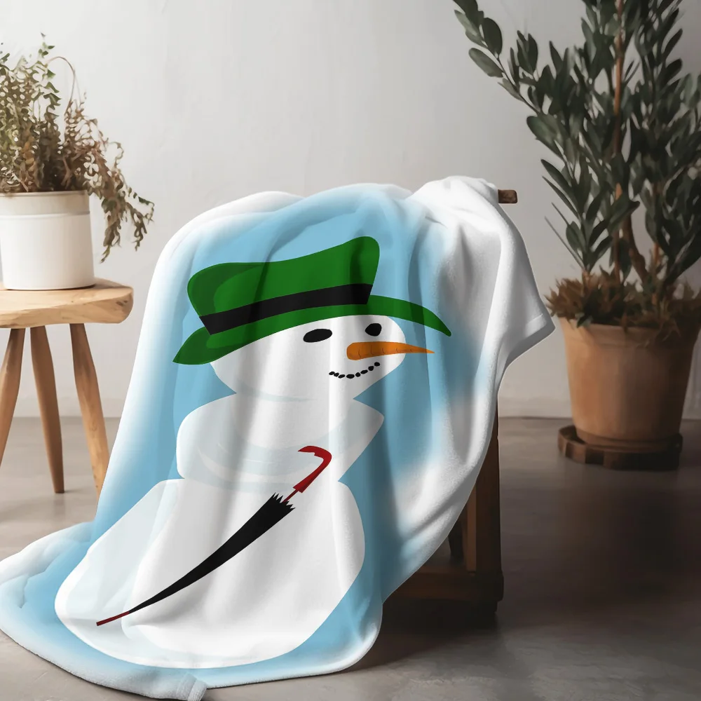 

Плюшевое одеяло Tuniu Cute Snowman без рамы для детей и взрослых, идеально подходит для украшения дивана-кровати и спальни. Мягкое теплое флисовое одеяло