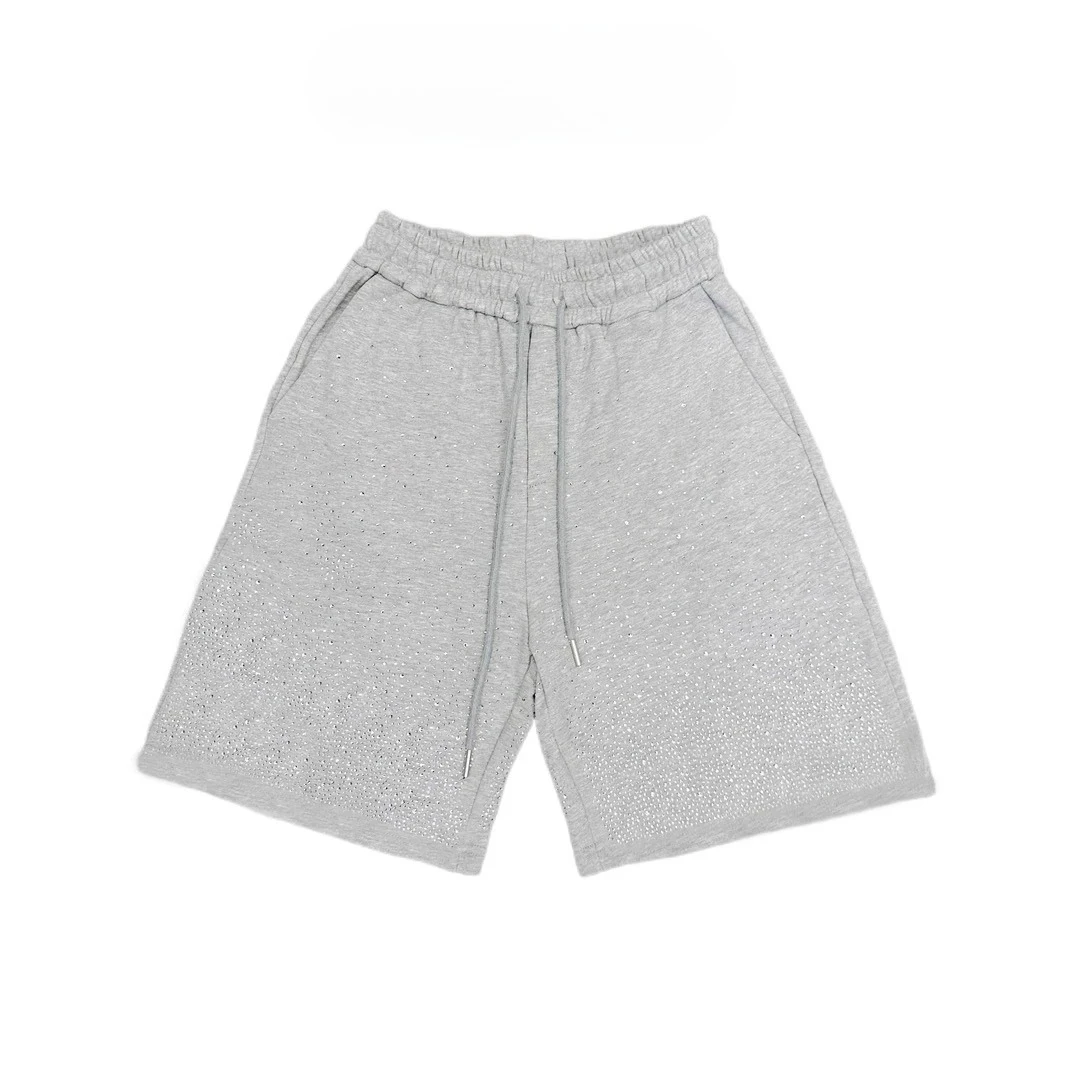 Original Starry Sky Heavy-duty Rhinestone Gradient Shorts Elastic Waist Casual Loose Fashion Trend Unisex Sports Shorts