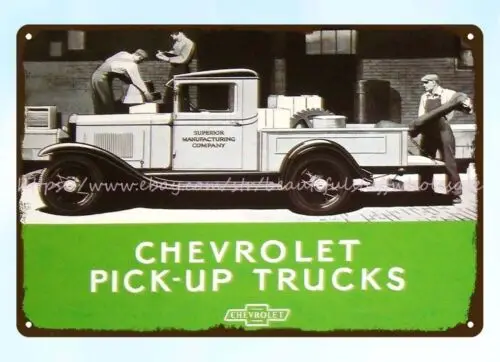 1931 automotive Pick-Up Truck cars Pickup metal tin sign race brew pub garage