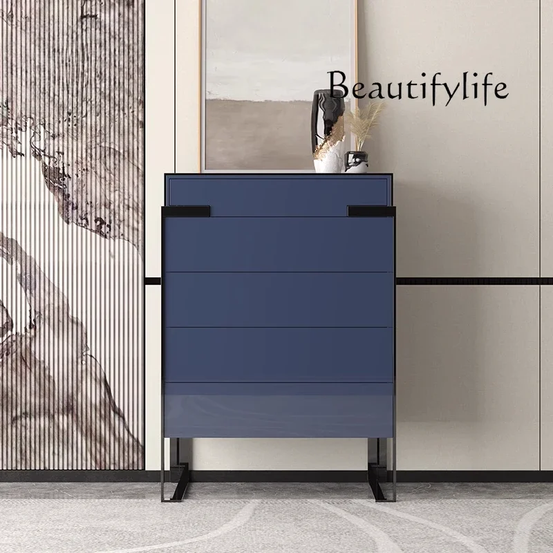 

LXItalian light luxury chest of drawers Hong Kong style light luxury lockers simple post-modern bedroom chest of drawers paintss