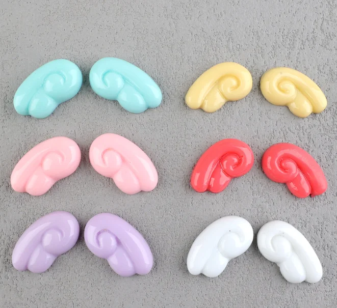 20pcs/lot Angel Wings Cabochon Kawaii Cabochon Scrapbooking Cell Phone Deco Earring Making Decoden