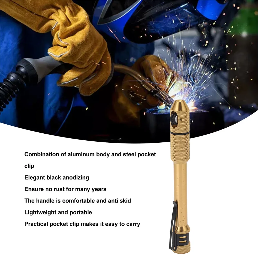 Welding Wire Process Pen TIG Welding Wire Feed Pen Aluminum Alloy Comfortable Handle Finger Feeder Welding Stick Wire Feeder Pen