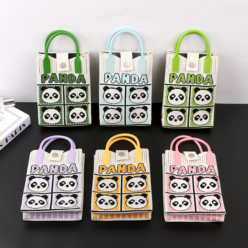 

Fashion Handbag Crossbody Bags Woven Tote Bag Cute Cartoon Messenger Bag For Women Universal Mobile Phone Shoulder Bag Gifts