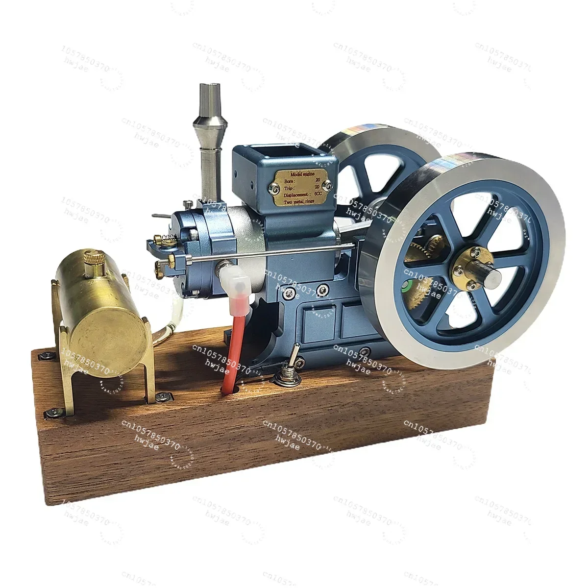 6CC Horizontal Engine Carburetor Adjustable Speed Engine Blue Finished Metal Slow Machine Experiment Toy 2023 NEW