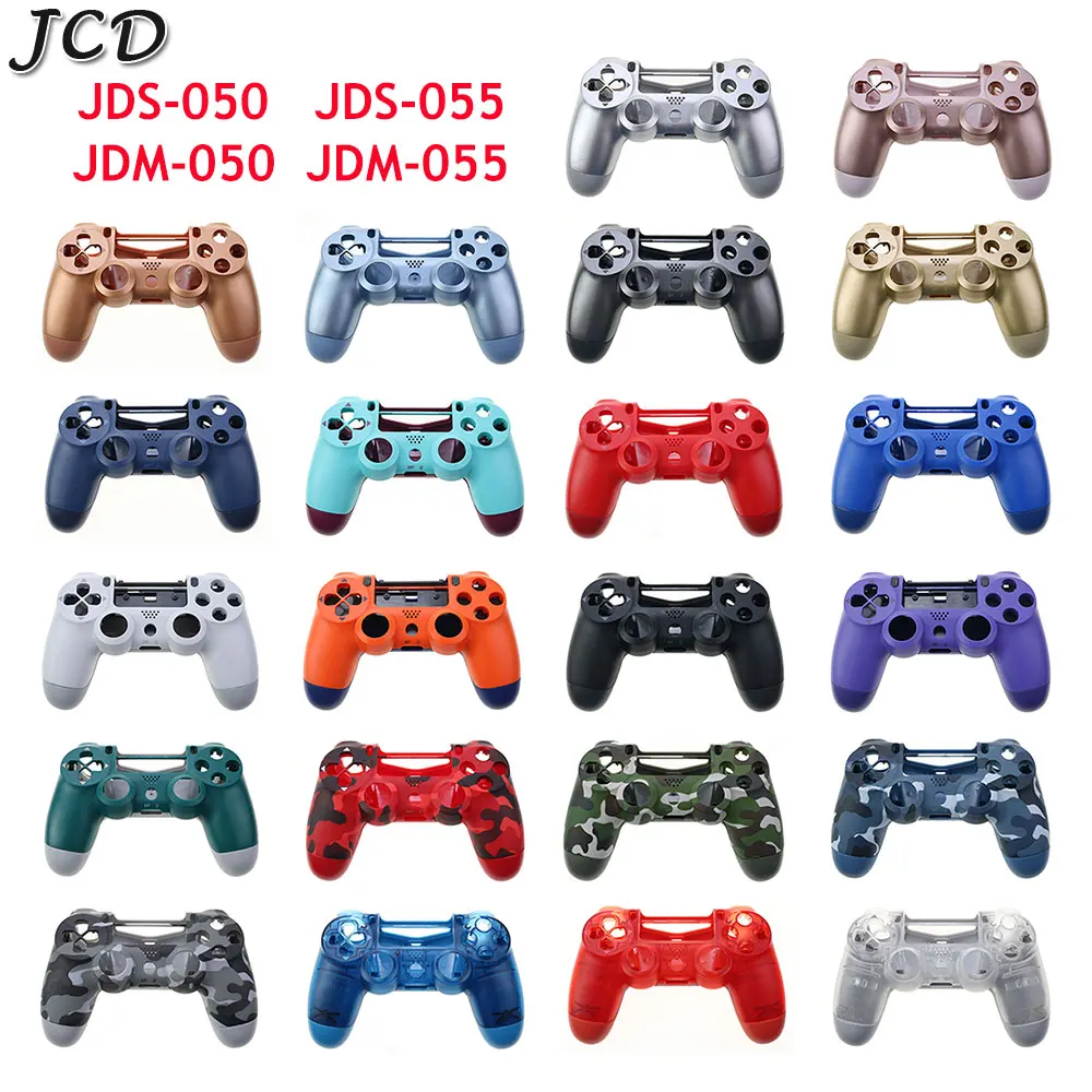 JCD PS4 JDS-055 JDM-050 JDM-055 모드 키트 수리 게임 컨트롤러, 전체 하우징 케이스 쉘 교체 DIY 커버 