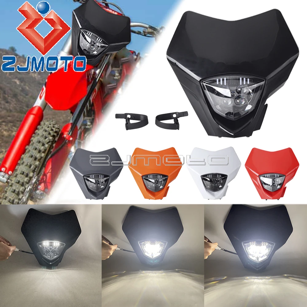 Pit Dirt Bike LED Front Headlight For GASGAS EX250F EX 300 MC 250F 450 EC 250/300 250F/350F 21-23 Motocross Accessories Headlamp