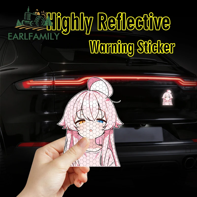 

EARLFAMILY Reflective Takanashi Hoshino Sleep Sticker Cartoon Computer Cooler Decal Occlusion Scratch Simple Practical Graffiti