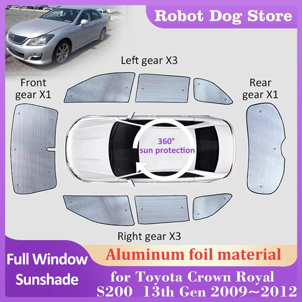 

Солнцезащитные очки с полным покрытием для Toyota Crown Royal S200 13-го поколения 2009 ~ 2012, оконный козырек, занавеска на лобовое стекло, солнцезащитный козырек, аксессуары