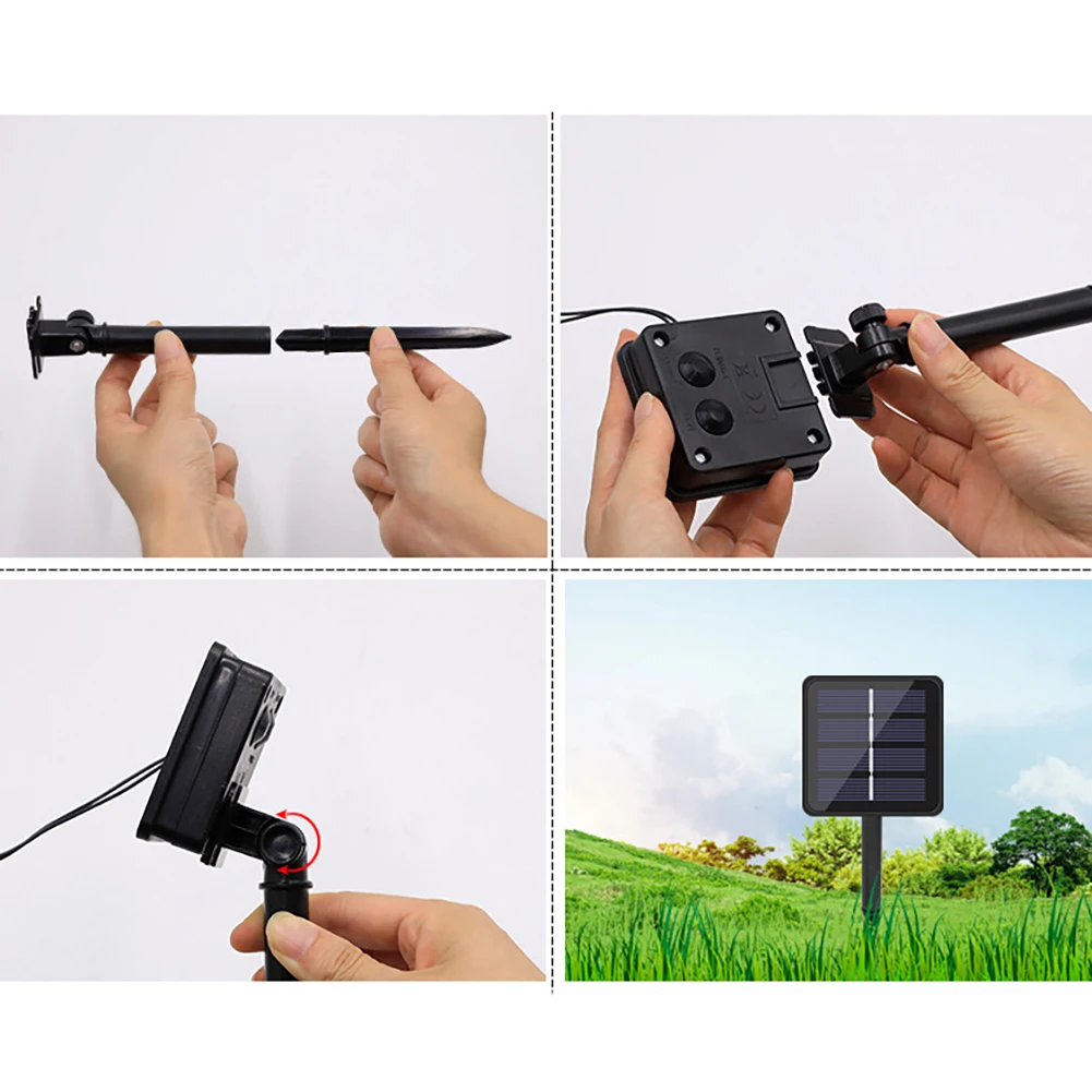 Solar Flower String LightsLEDs OutdoorWaterproof BatterySolar Powered StringFor Home Fence Yard decorazione dell'albero di natale