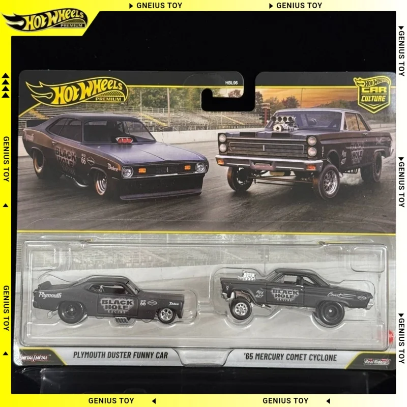 Hot Wheels Car Culture 2Pcs Set PLYMOUTH DUSTER FUNNY CAR '65 MERCURY COMET CYCLONE 1:64 Diecast Alloy Car Model Collectible
