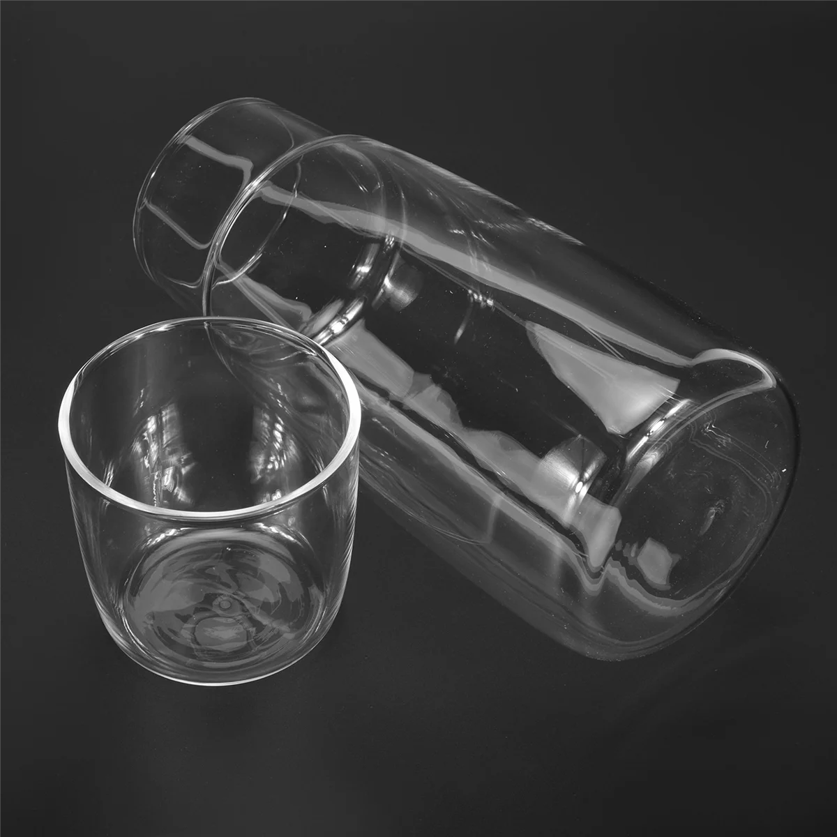 

A03V Clear Bedside Water Carafe Set with Tumbler Glass for Bedroom Nightstand, Night Water Carafe with Glass, with Cup Set