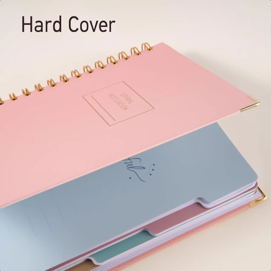 Hardcover Spiral Notebooks for Work School B5 Journal Notebook with Tabs Dividers Multi 5 Subject Notebook College Ruled 240 Pa