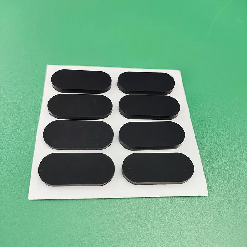 10pcs schwarze ovale Silikon kautschuk selbst klebende Füße Pad Anti-Rutsch-Protektoren Dichtung Length12-160mm Breite 12mm Dicke 3mm