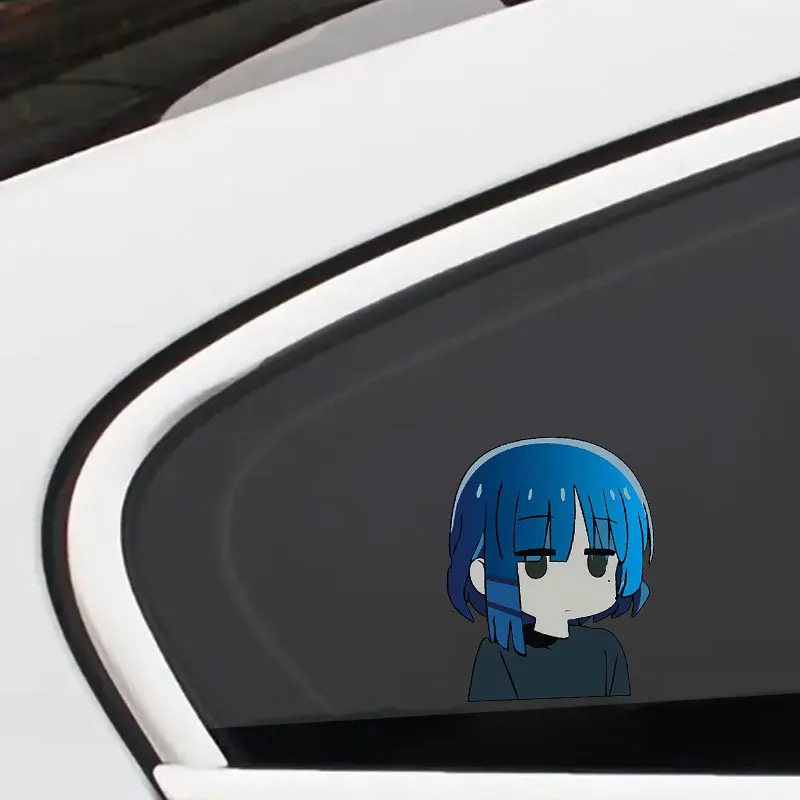1PC Anime Girl JDM Motorcycle Sticker Waterproof for Motorbike Front Fairing Side Panel Car Window Rear Bumper Electric Scooter view 6