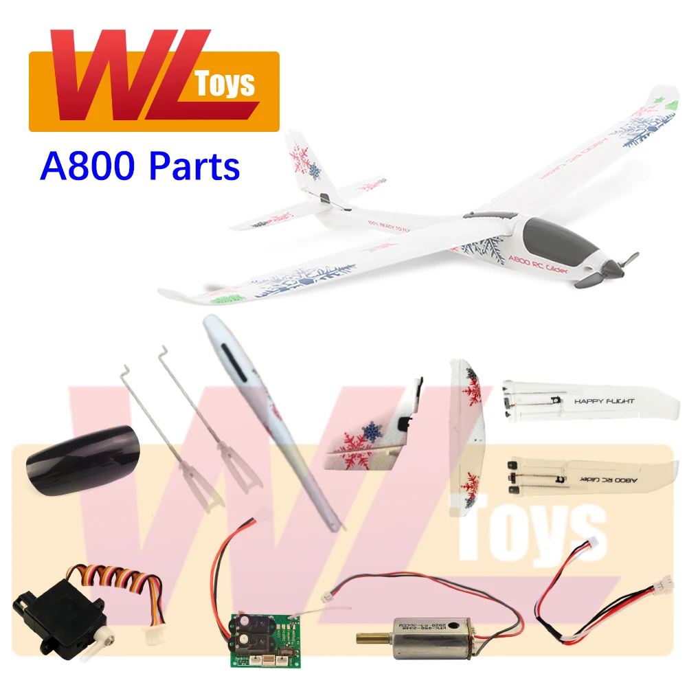 WLtoys XK A800 RC Airplane Spare Parts Remote Controler Motor Propellers Blades Wing Tail Group Servo Receiver Board