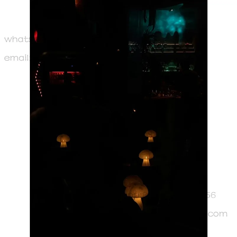Mushroom Lamp Wireless Charging Table Camping Lighting Desktop Atmosphere Ornament Living Room Bedroom Homestay