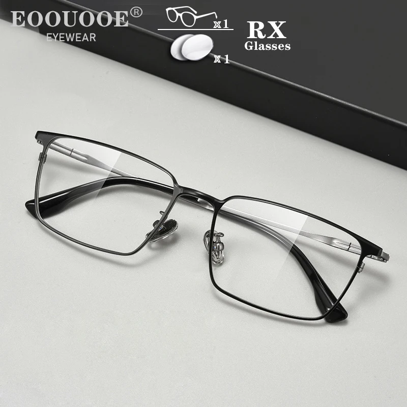 

Business Office Optical Eyewear With Prescription Myopia Progressive Lenses Scratch Resistant Eyeglasses Square Custom Recipe