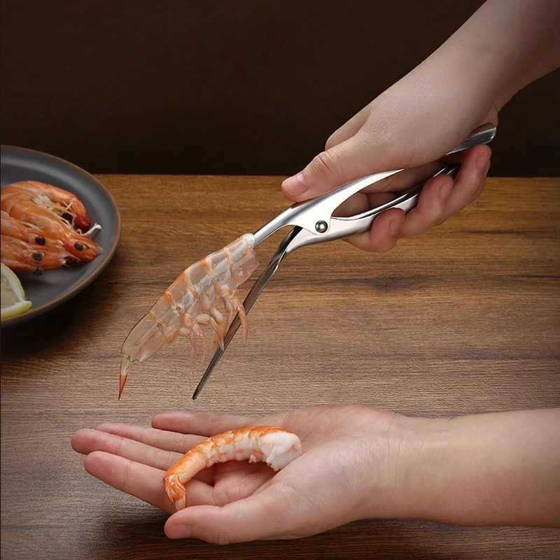 Kitchen Appliance Stainless Steel Shrimp Peeler Prawn Peeler Line Cutter Cleaning Shrimp Line Fishing Lobster Peel Seafood Tool