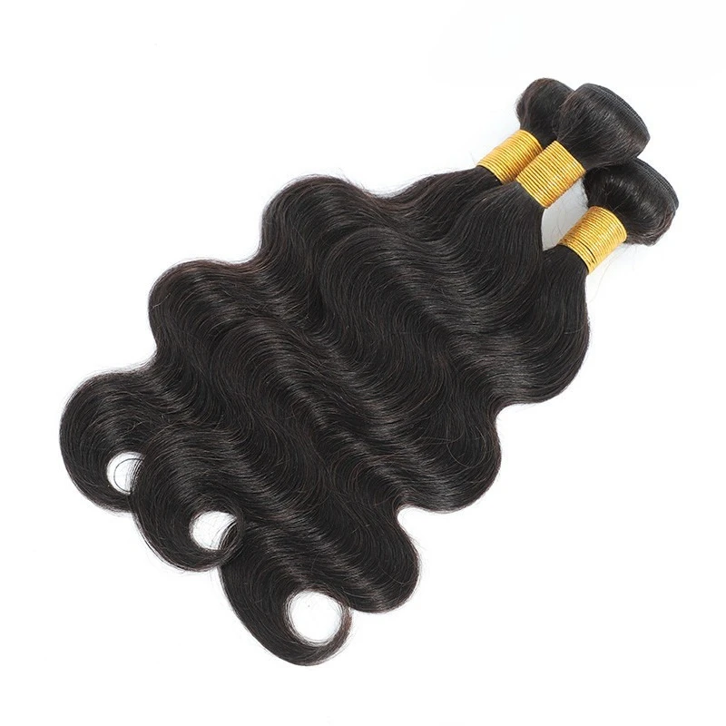 Körperwelle, Echthaar-Webbündel, 1 Stück, natürliche Farbe, dichtes Haar mit vollem Ansatz, Haarverlängerung für schwarze Frauen, Party, Salon, natürlicher Look – Detail 5